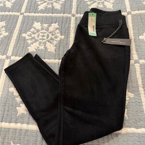 Market & Spruce Nessa Faux Suede front ponte skinny pant